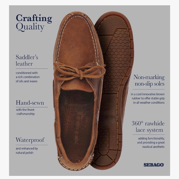 Sebago Rich Brown Leather Boat Shoes - Picture 10 of 10